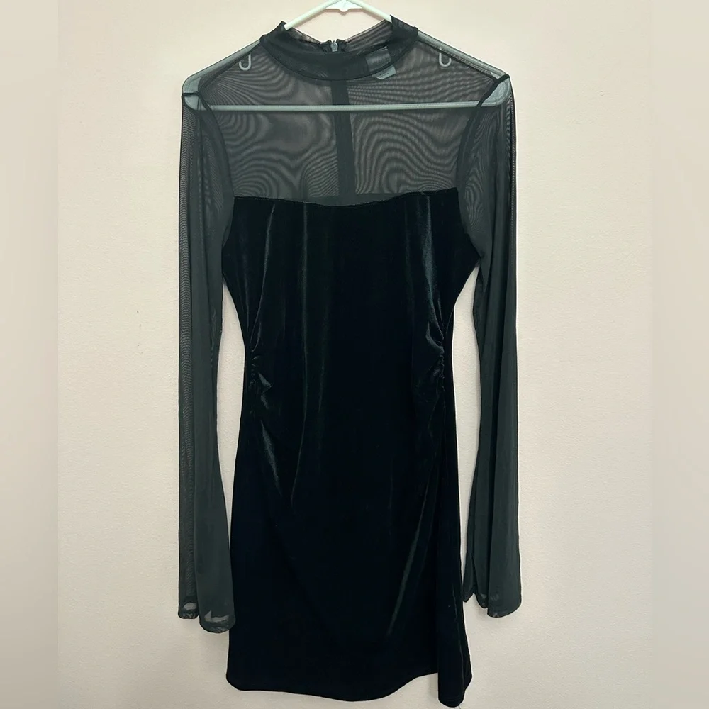 Wild Fable Black Sheer Dress - Picture 2 of 4